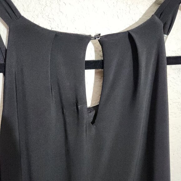 White House Black Market Dress Womens Small Black Sleeveless Maxi Dress Keyhole - Picture 6 of 13